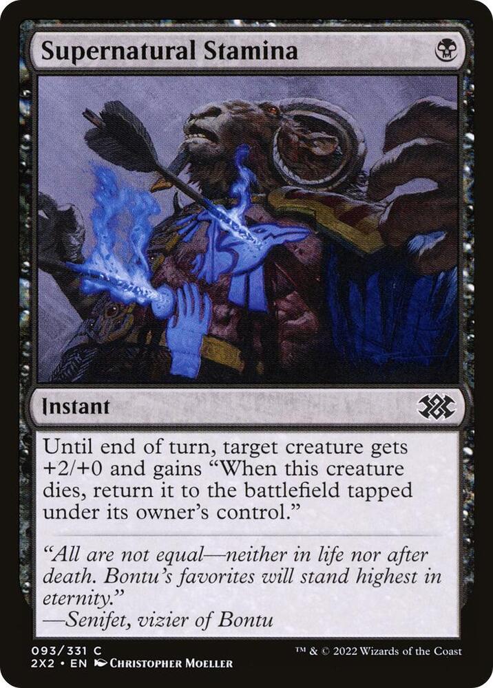 Supernatural Stamina 93 card from Double Masters 2022