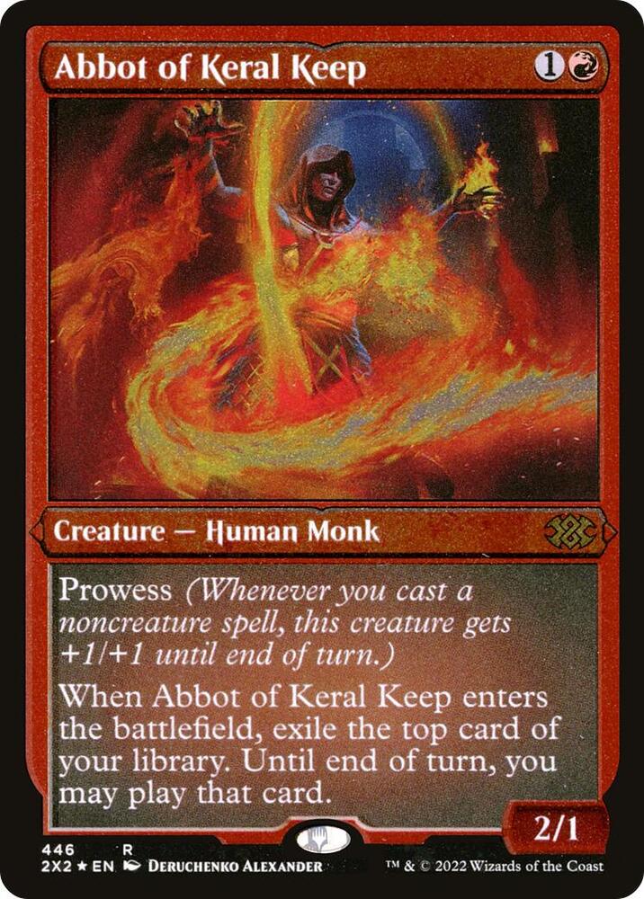 Abbot of Keral Keep (Foil Etched) 446 card from Double Masters 2022
