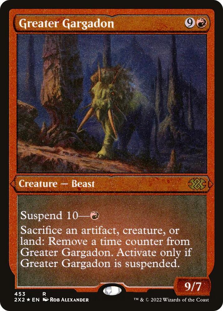 Greater Gargadon (Foil Etched) 453 card from Double Masters 2022