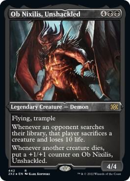 Ob Nixilis, Unshackled (Foil Etched) 442 card from Double Masters 2022