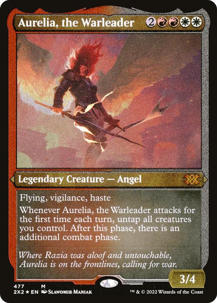 Aurelia, the Warleader (Foil Etched) 477 card from Double Masters 2022