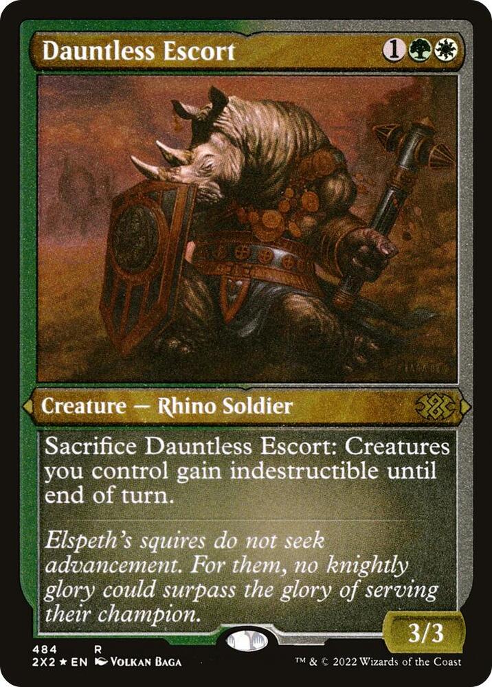 Dauntless Escort (Foil Etched) 484 card from Double Masters 2022