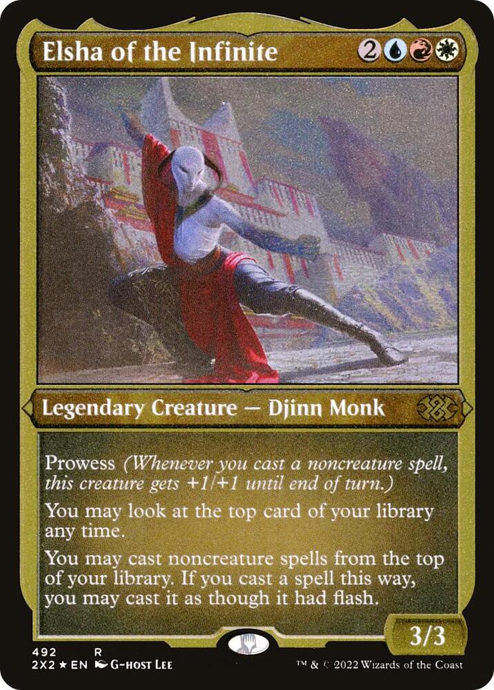 Elsha of the Infinite (Foil Etched) 492 card from Double Masters 2022