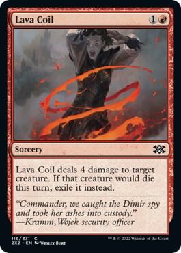 Lava Coil 116 card from Double Masters 2022
