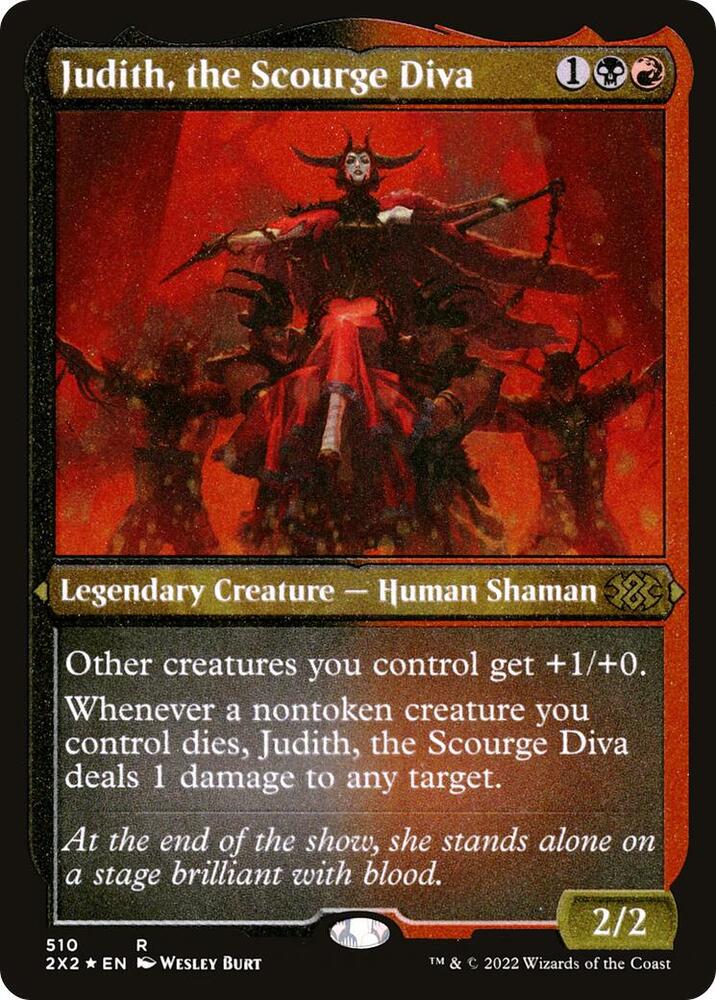 Judith, the Scourge Diva (Foil Etched) 510 card from Double Masters 2022