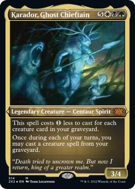 Karador, Ghost Chieftain (Foil Etched) 514 card from Double Masters 2022