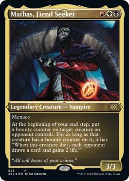 Mathas, Fiend Seeker (Foil Etched) 523 card from Double Masters 2022