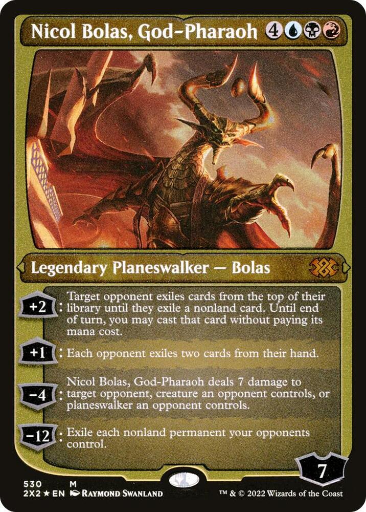 Nicol Bolas, God-Pharaoh (Foil Etched) 530 card from Double Masters 2022