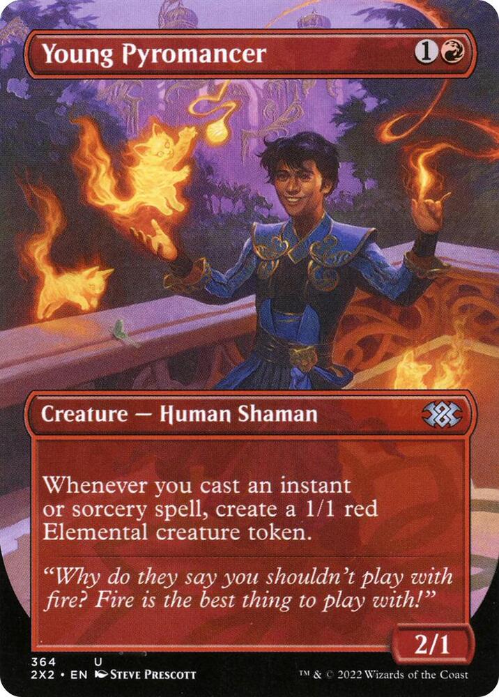 Young Pyromancer (Borderless) 364 card from Double Masters 2022
