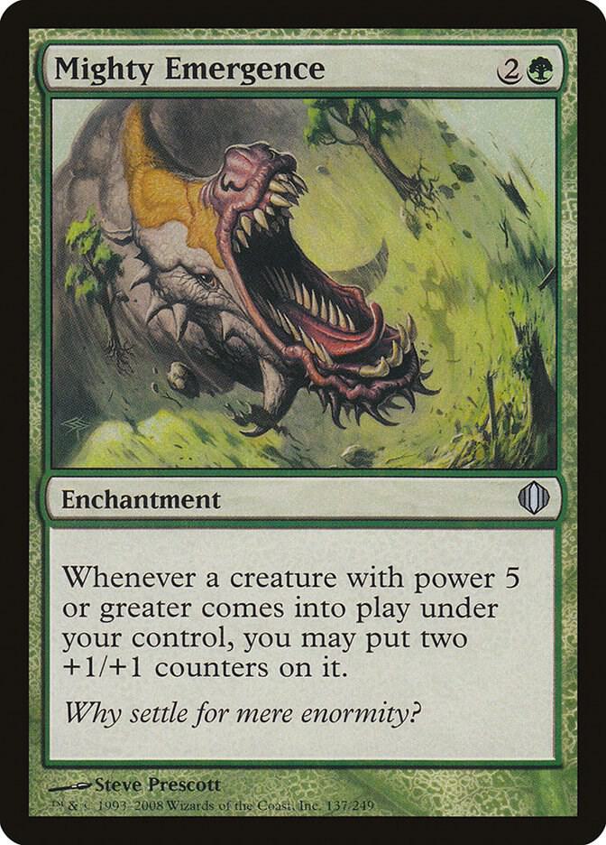 Mighty Emergence 137 card from Shards of Alara