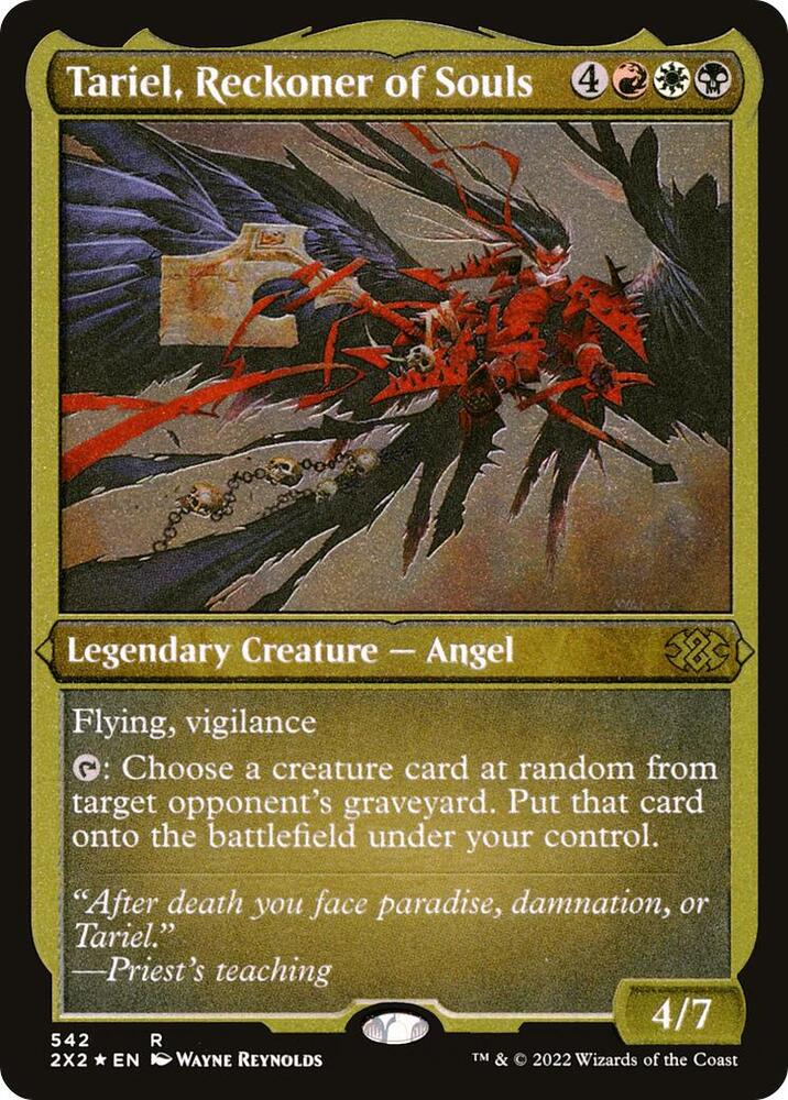Tariel, Reckoner of Souls (Foil Etched) 542 card from Double Masters 2022
