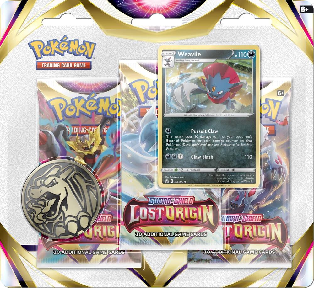 Lost Origin 3 Pack Blister [Weavile] card from SWSH11: Lost Origin