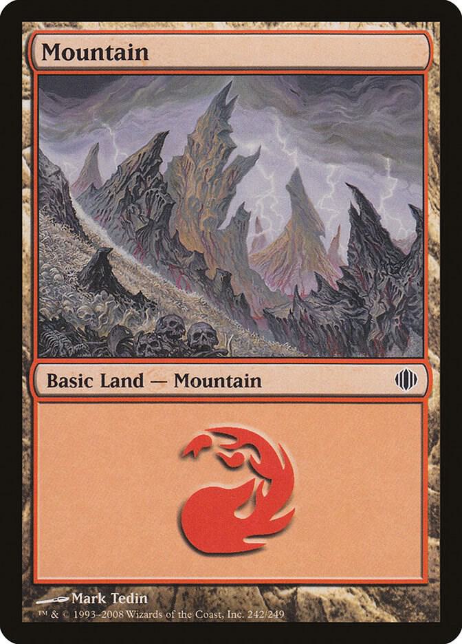 Mountain 242 card from Shards of Alara