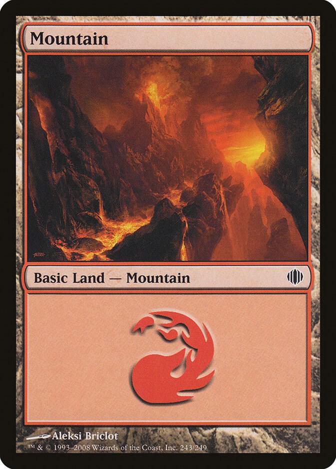 Mountain 243 card from Shards of Alara