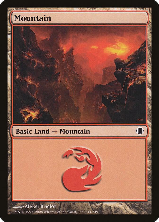 Mountain 244 card from Shards of Alara