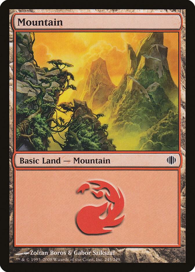 Mountain 245 card from Shards of Alara