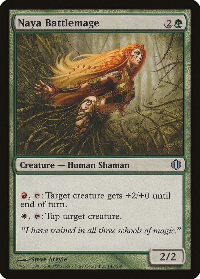 Naya Battlemage 142 card from Shards of Alara