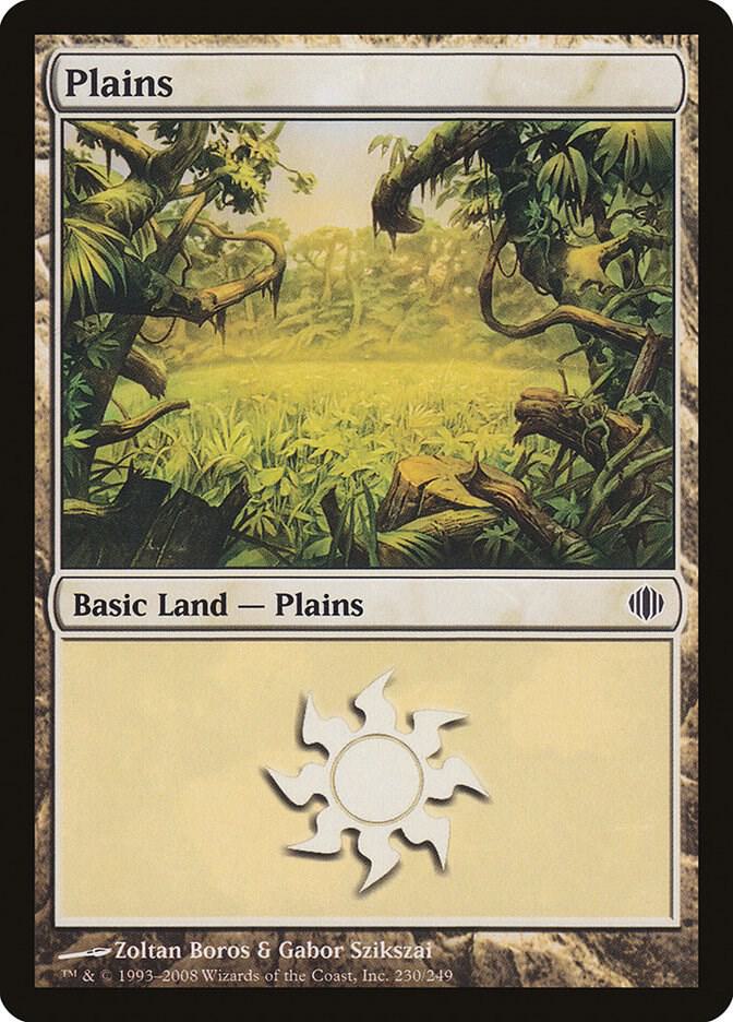 Plains 230 card from Shards of Alara