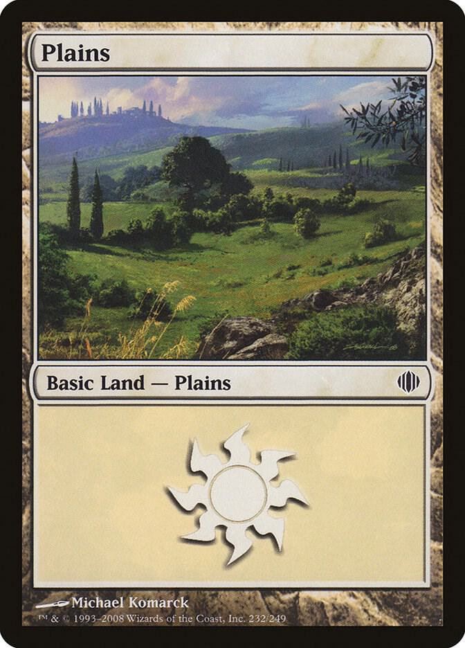 Plains 232 card from Shards of Alara