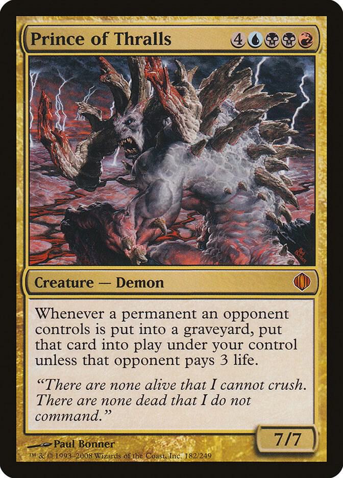 Prince of Thralls 182 card from Shards of Alara