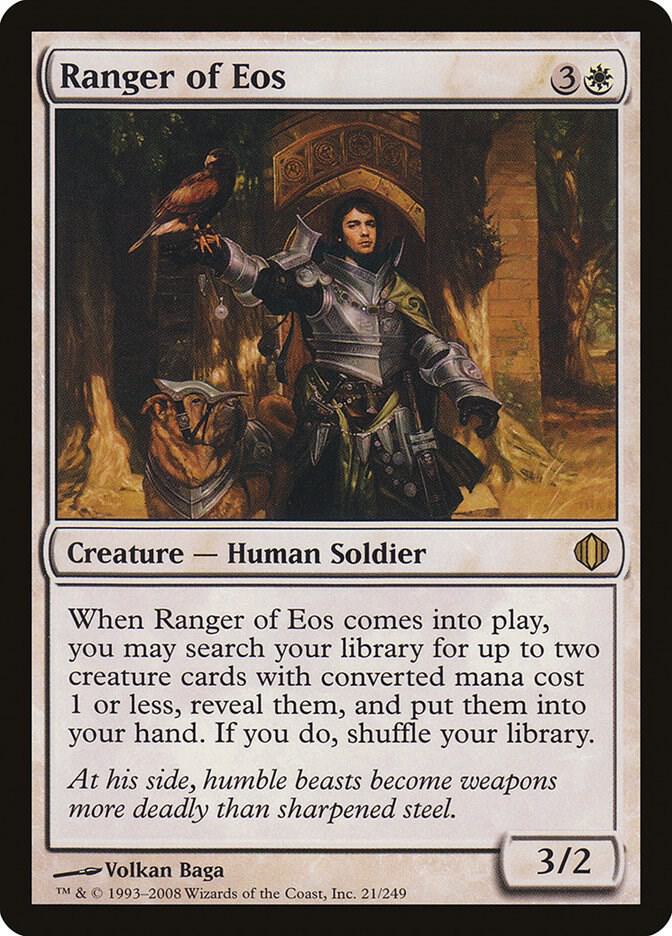 Ranger of Eos 21 card from Shards of Alara