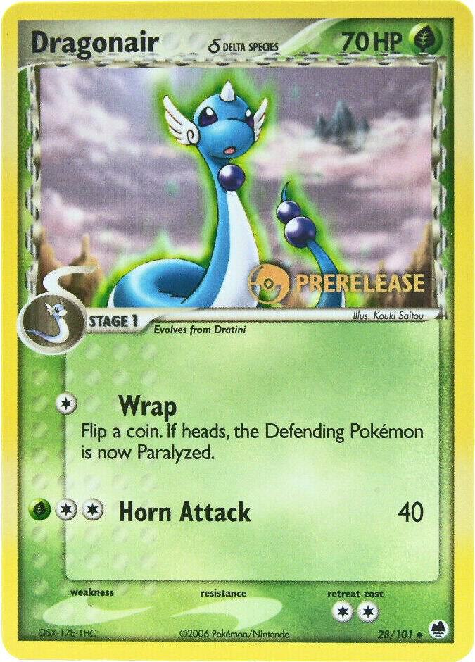 Dragonair (Delta Species) (Prerelease) 28/101 card from Nintendo Promos