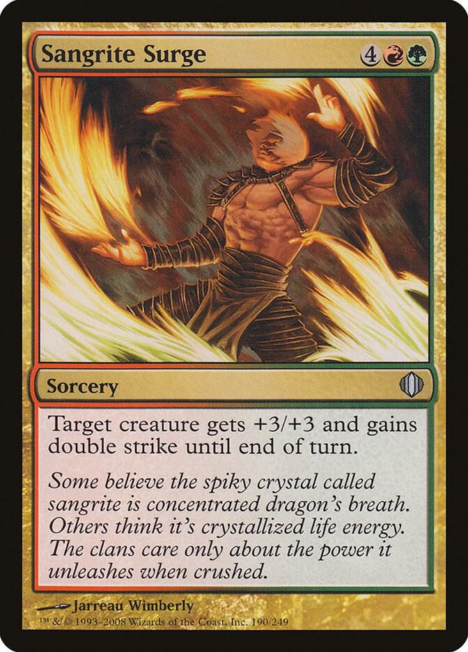 Sangrite Surge 190 card from Shards of Alara