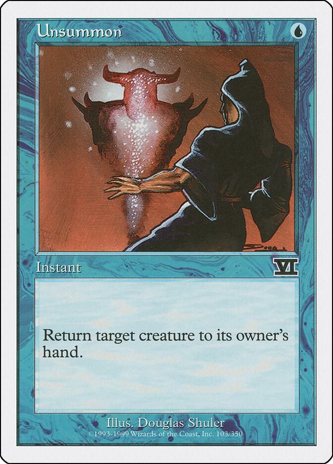 Unsummon 103 card from Classic Sixth Edition