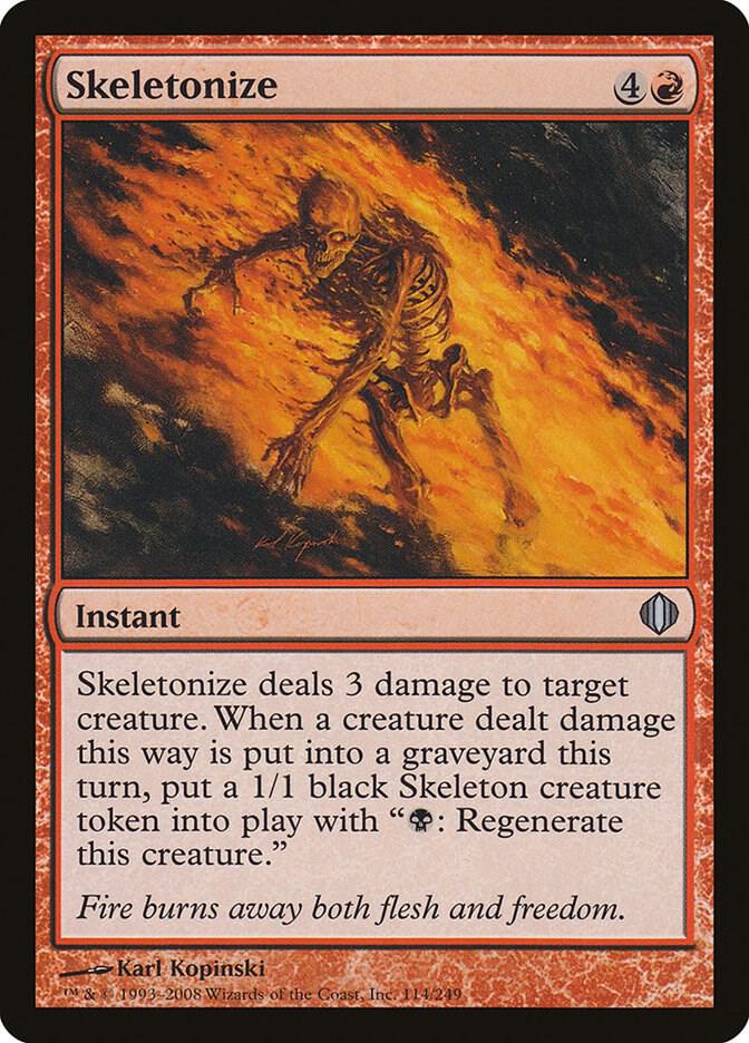 Skeletonize 114 card from Shards of Alara
