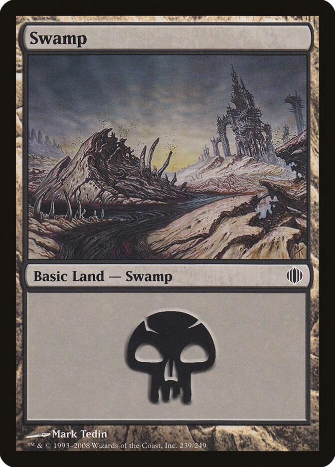 Swamp 239 card from Shards of Alara