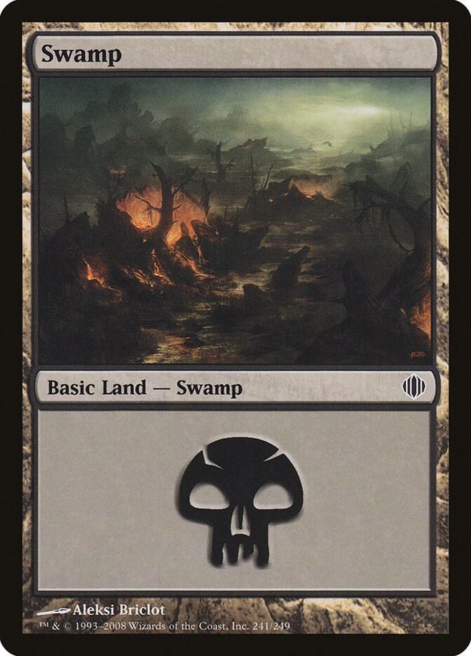 Swamp 241 card from Shards of Alara