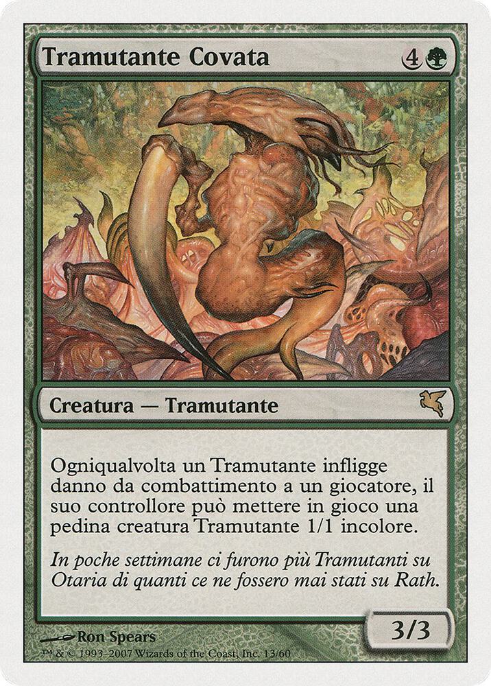 Brood Sliver (Italian) - "Tramutante Covata" D13 card from Magic Encyclopedia 2005 (Salvat/Hachette)