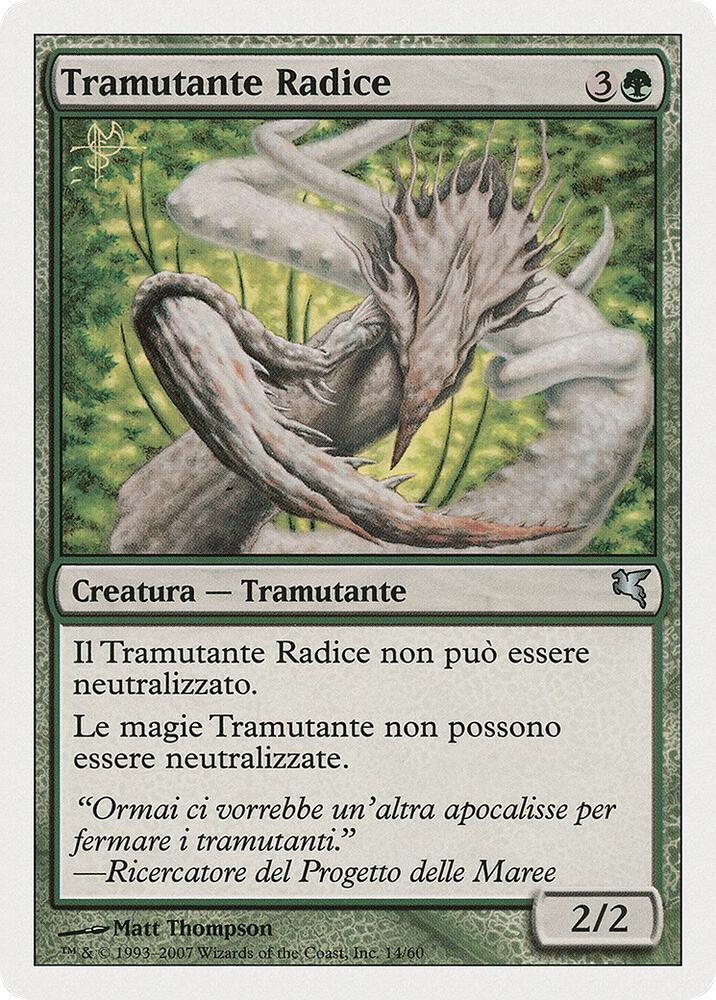 Root Sliver (Italian) - "Tramutante Radice" D14 card from Magic Encyclopedia 2005 (Salvat/Hachette)