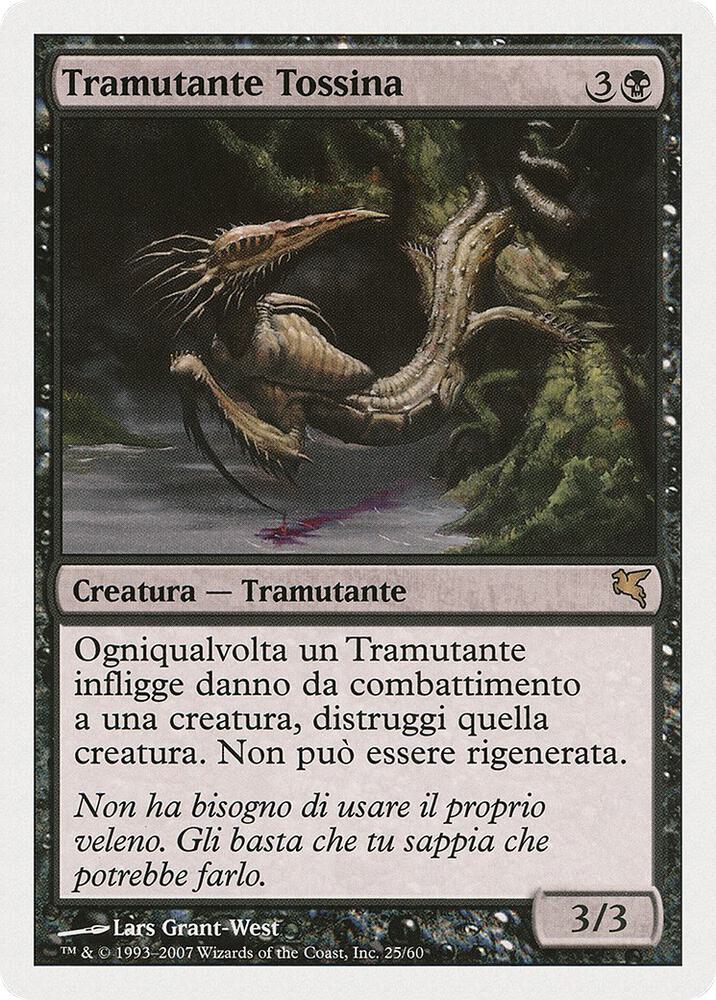 Toxin Sliver (Italian) - "Tramutante Tossina" D25 card from Magic Encyclopedia 2005 (Salvat/Hachette)