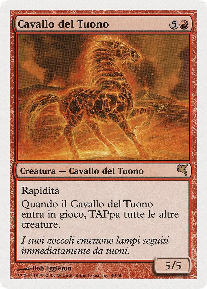 Thundermare (Italian) - "Cavallo del Tuono" I49 card from Magic Encyclopedia 2005 (Salvat/Hachette)