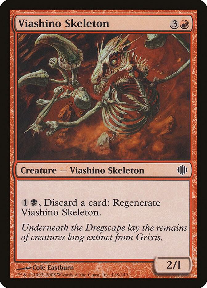 Viashino Skeleton 118 card from Shards of Alara