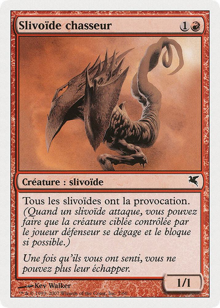 Hunter Sliver (French) - "Slivoïde chasseurr" D7 card from Magic Encyclopedia 2005 (Salvat/Hachette)