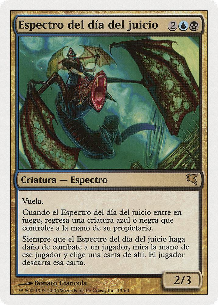 Doomsday Specter (Spanish) - "Espectro del día del juicio" E13 card from Magic Encyclopedia 2005 (Salvat/Hachette)
