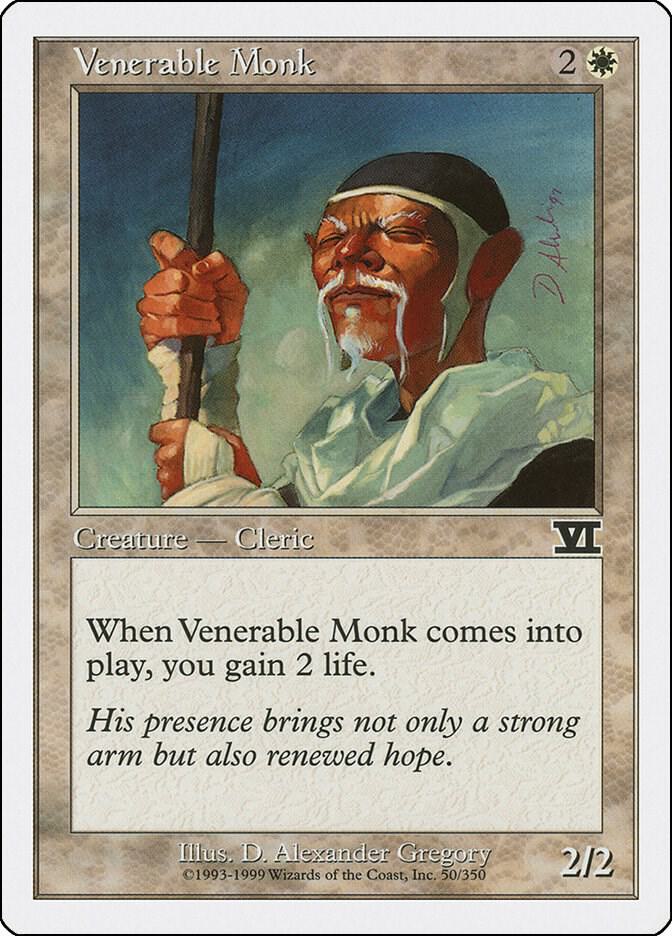Venerable Monk 50 card from Classic Sixth Edition