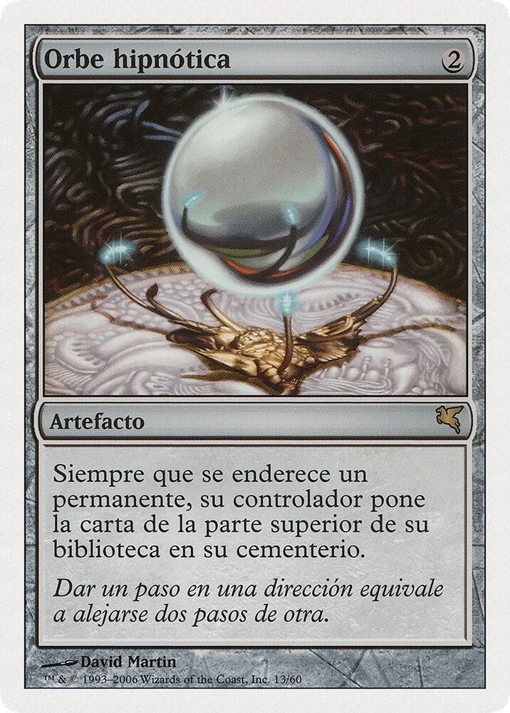 Mesmeric Orb (Spanish) - "Orbe hipnótica" H13 card from Magic Encyclopedia 2005 (Salvat/Hachette)
