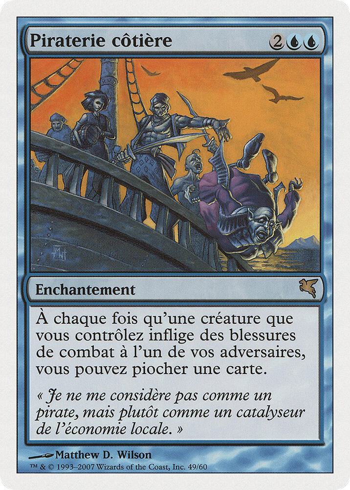 Coastal Piracy (French) - "Piraterie côtière" E49 card from Magic Encyclopedia 2005 (Salvat/Hachette)