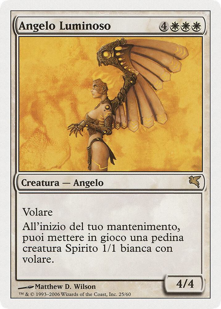 Luminous Angel (Italian) - "Angelo Luminoso" G25 card from Magic Encyclopedia 2005 (Salvat/Hachette)