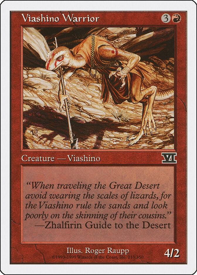 Viashino Warrior 213 card from Classic Sixth Edition