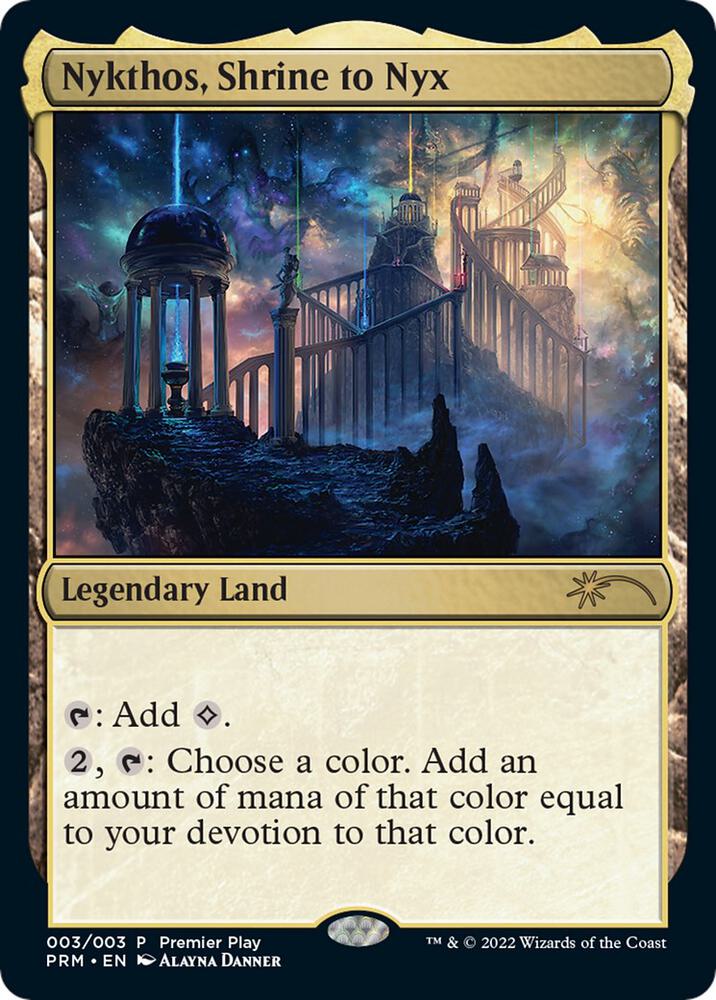 Nykthos, Shrine to Nyx 3 card from Pro Tour Promos