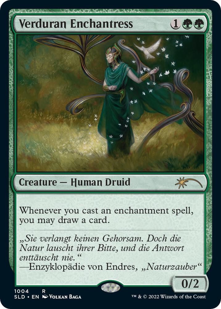 Verduran Enchantress 1004 card from Secret Lair Drop Series