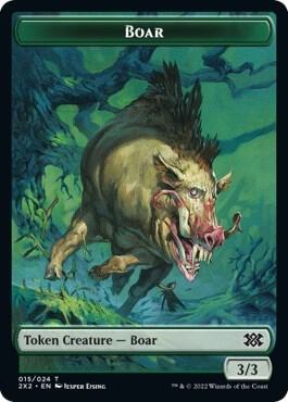 Boar // Vampire Double-Sided Token 15 // 9 card from Double Masters 2022