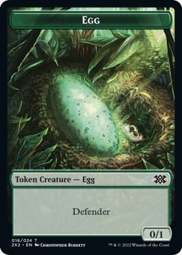 Egg // Knight Double-Sided Token 16 // 5 card from Double Masters 2022