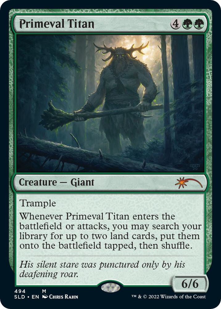 Primeval Titan 494 card from Secret Lair Drop Series