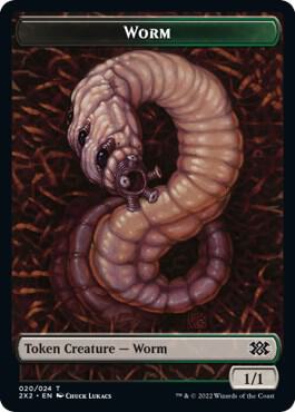 Worm // Soldier Double-Sided Token 20 // 7 card from Double Masters 2022