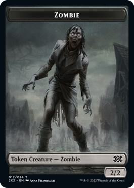 Zombie // Angel Double-Sided Token 12 // 3 card from Double Masters 2022